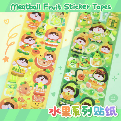 Meatball_Strawberry Fruit Sticker Tapes