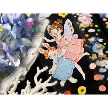 XinTian Studio_Butterfly Rabbit Fairy 6cm x 10m, 100cm Clear PET