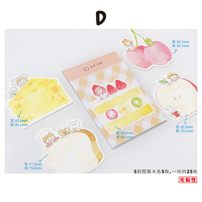 Molinta_Memo Pad Series (More Design) Sakura | Window | Snacks | Drinks | Bread | Animal