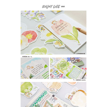 Molinta_Memo Pad Series (More Design) Sakura | Window | Snacks | Drinks | Bread | Animal