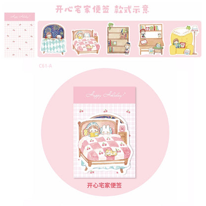 Molinta_Memo Pad Series (More Design) Sakura | Window | Snacks | Drinks | Bread | Animal