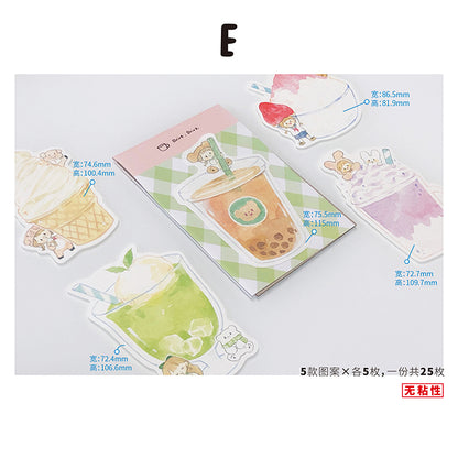 Molinta_Memo Pad Series (More Design) Sakura | Window | Snacks | Drinks | Bread | Animal