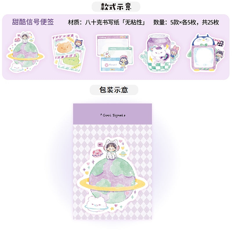 Molinta_Memo Pad Series (More Design) Sakura | Window | Snacks | Drinks | Bread | Animal