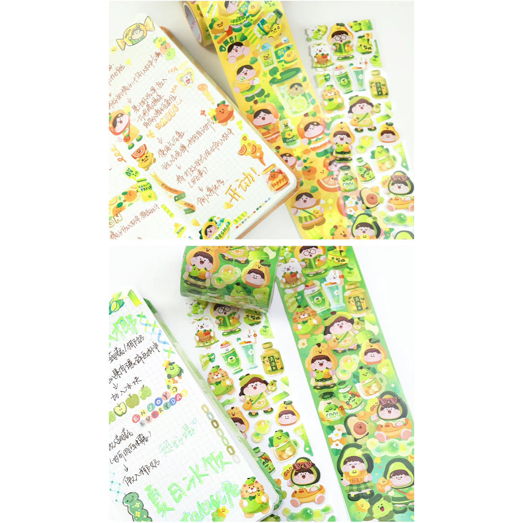 Meatball_Strawberry Fruit Sticker Tapes