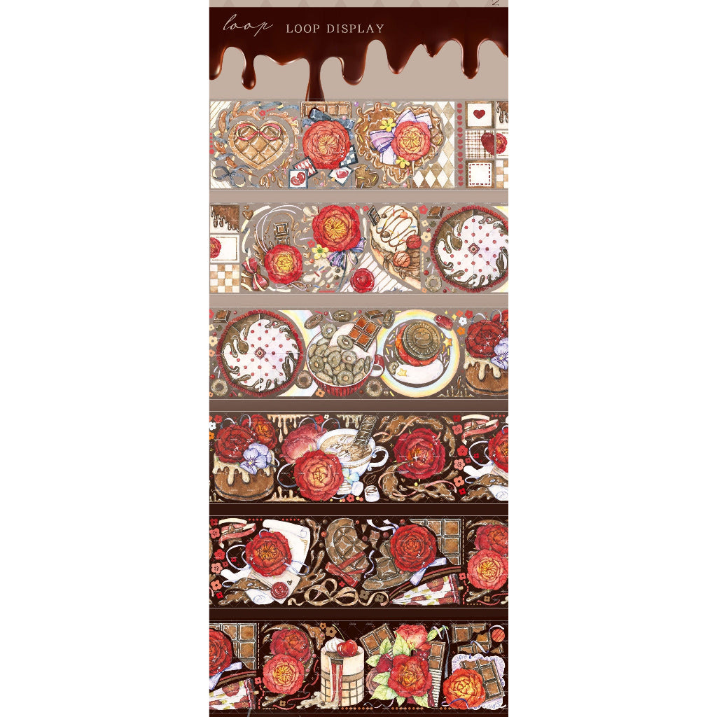 Moodtape_Broken Love Chocolate 6cm x 10m, 97cm Clear PET