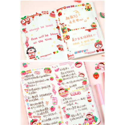 Meatball_Strawberry Fruit Sticker Tapes