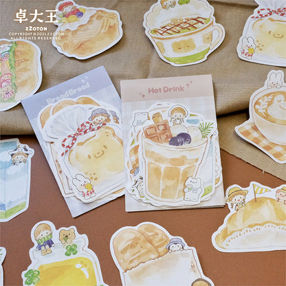 Molinta_Memo Pad Series (More Design) Sakura | Window | Snacks | Drinks | Bread | Animal