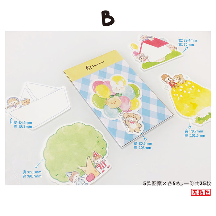 Molinta_Memo Pad Series (More Design) Sakura | Window | Snacks | Drinks | Bread | Animal