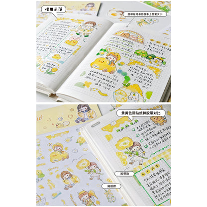 Molinta_Light Purple Tone Sticker Sheet Yellow Tone Sticker Sheet