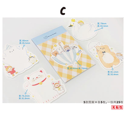 Molinta_Memo Pad Series (More Design) Sakura | Window | Snacks | Drinks | Bread | Animal