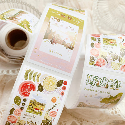 Walnut & Rita_Honeydew Melon Sticker Seal 135pcs/roll