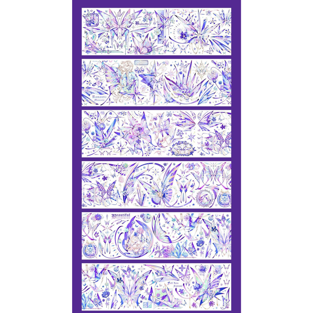 Shine Studio_Pearl Butterfly Purple 6.5cm x 10m, 100cm Shell Foil