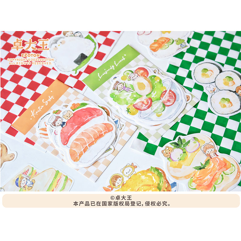 Molinta_Memo Pad Series (More Design) Sakura | Window | Snacks | Drinks | Bread | Animal