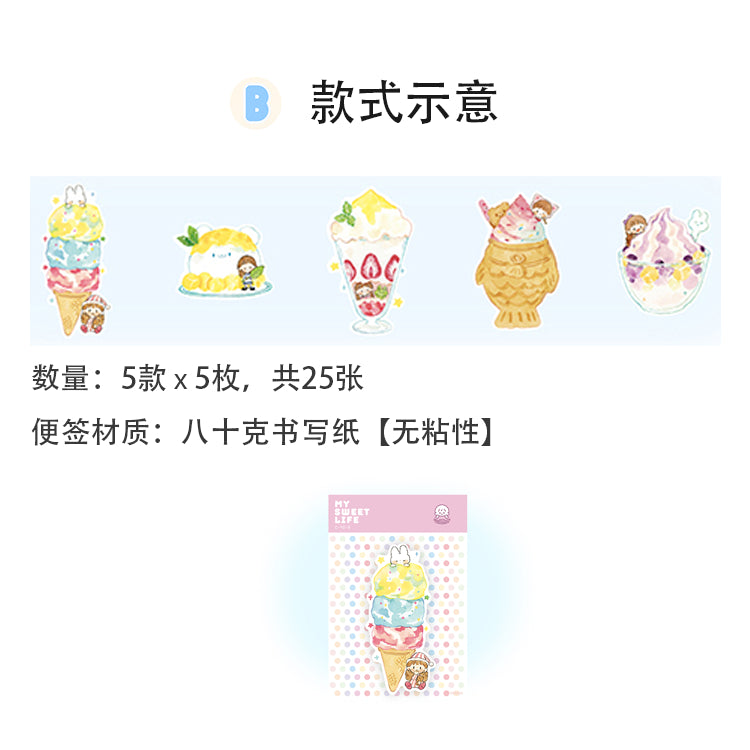 Molinta_Memo Pad Series (More Design) Sakura | Window | Snacks | Drinks | Bread | Animal