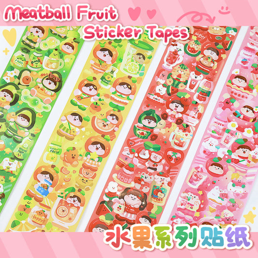 Meatball_Strawberry Fruit Sticker Tapes