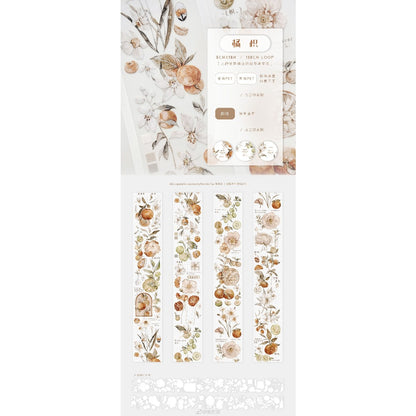 Freckles Tea_Pure White Washi Set + free Solar terms Memo Pad