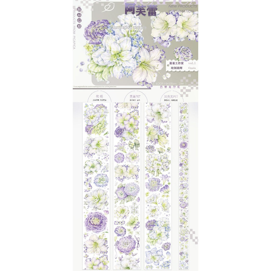 Pica Pica Studio_Amaryllis fleur / Flower / white&violet