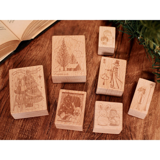 Stamp_Watch-Them Tashan_Christmas Decoration| Tea Party | Milk Tea Bear | Come home | Books Girl