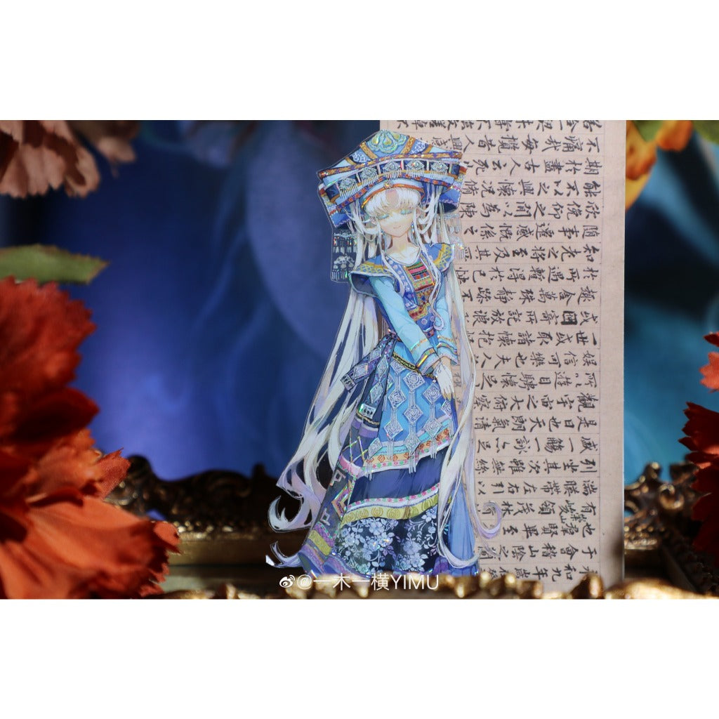 YIMU Studio :Mountain and River girl / Laser Silver Foil & Shell Foil & Clear PET