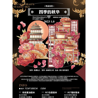 Xiaobao_Akika of the Four Seasons 7cm x 10m, 100cm Washi