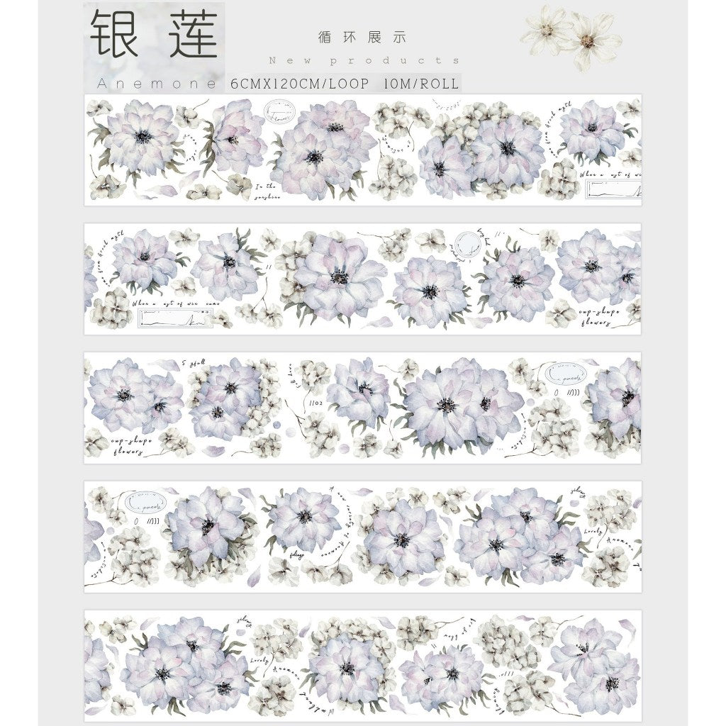 Forest Wild_Anemone Washi 6cm x 10m, 120cm