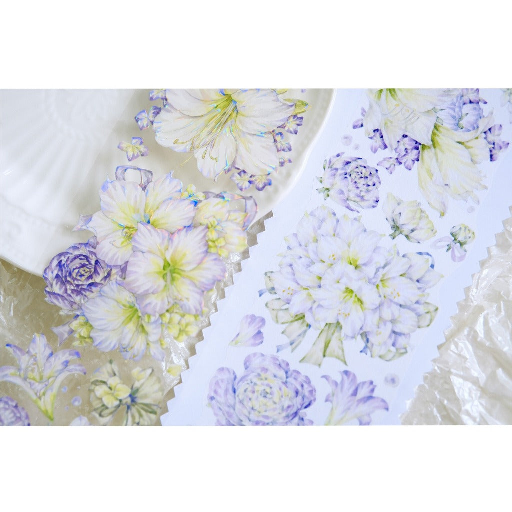 Pica Pica Studio_Amaryllis fleur / Flower / white&violet