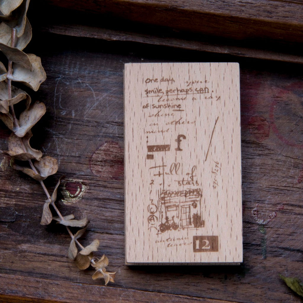 Wooden Stamp_Watch-Them Tashan_Coffee Shop Series