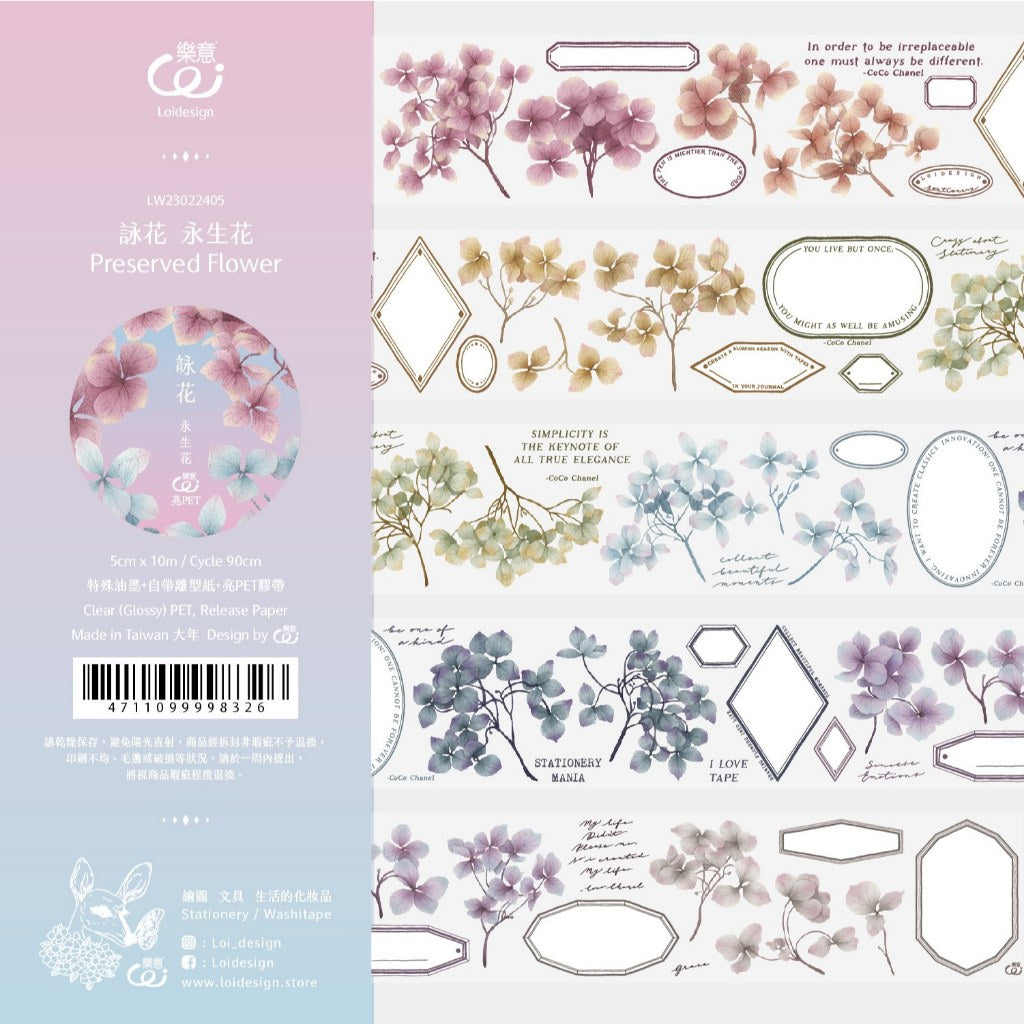 Loi Design_Preserved Flowers Clear PET