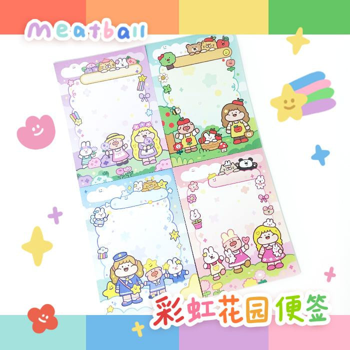 Meatball_Rainbow Garden Series Notepad