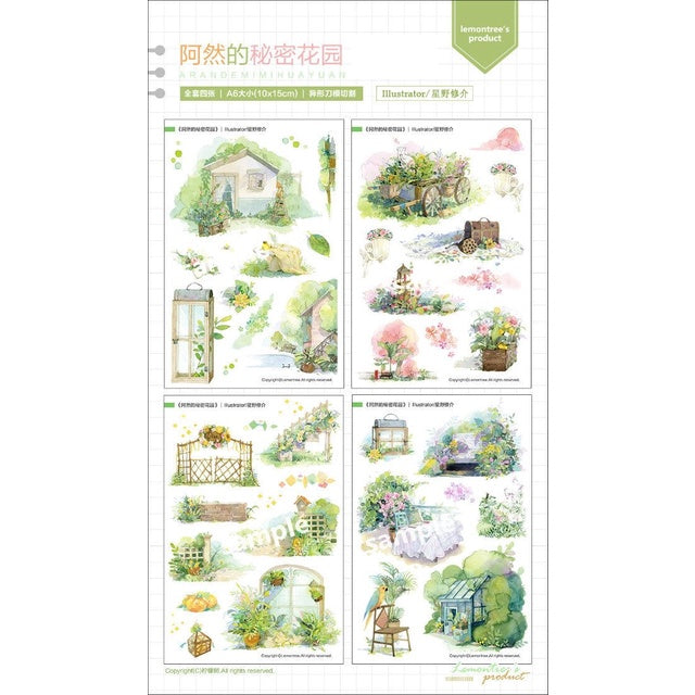 Lemon Tree_Aran's Garden A6_4 pcs Sticker Sheet