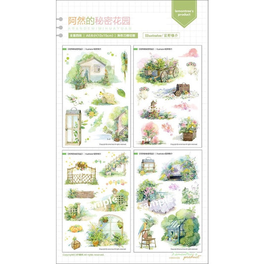 Lemon Tree_Aran's Garden A6_4 pcs Sticker Sheet