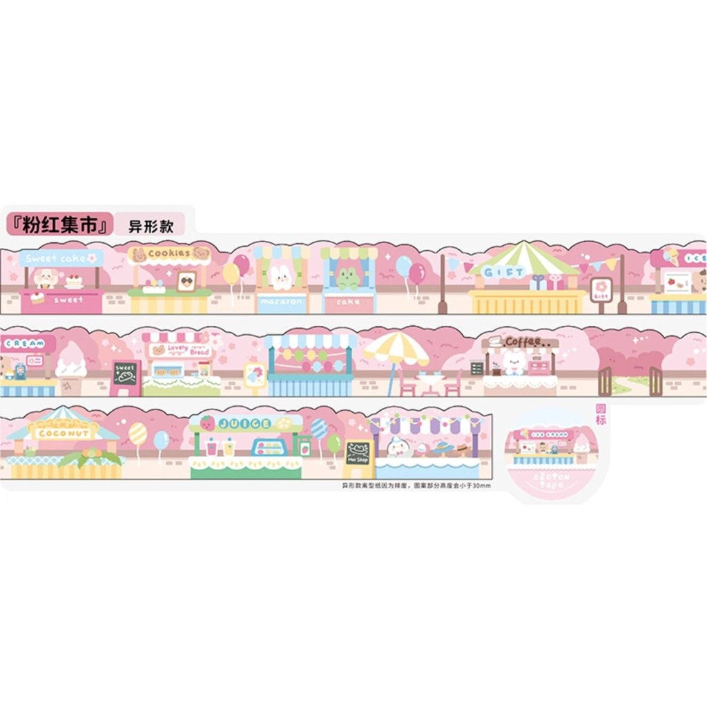 Molinta_Pink Market Washi 3cm x 5m