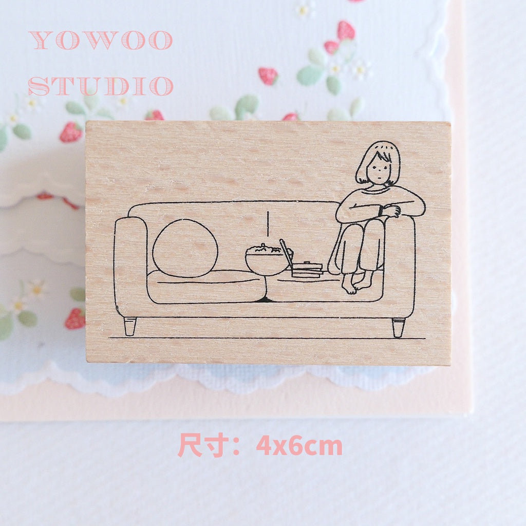 Stamp_YOWOO_Bakery Cafe | Bookstore Cake Shop | Work Drawing | Pressure Pear | Reading Fantasy