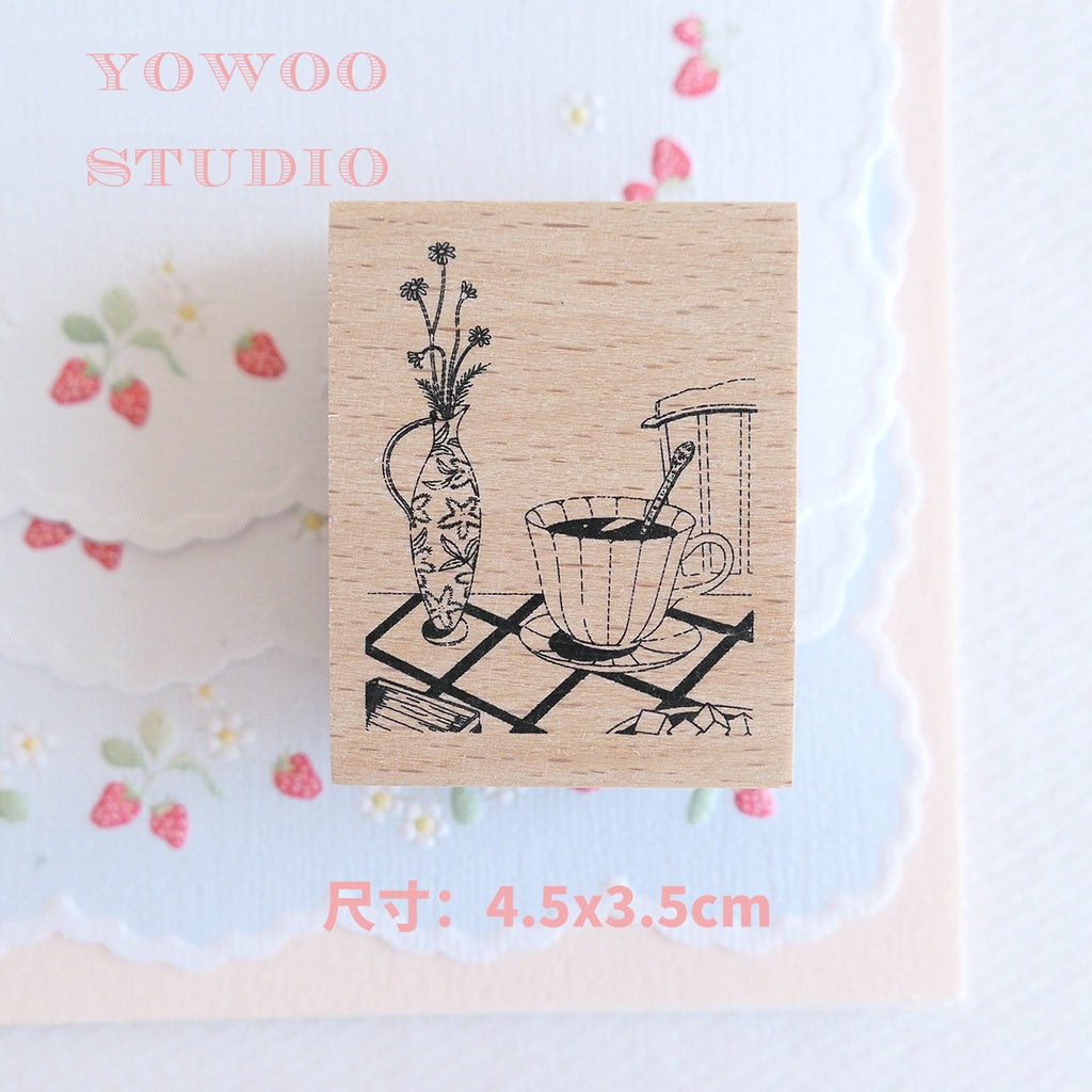 Stamp_YOWOO_Bakery Cafe | Bookstore Cake Shop | Work Drawing | Pressure Pear | Reading Fantasy